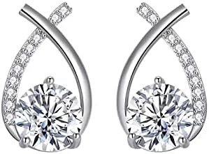 Sparkling Zirconia Stud Earrings