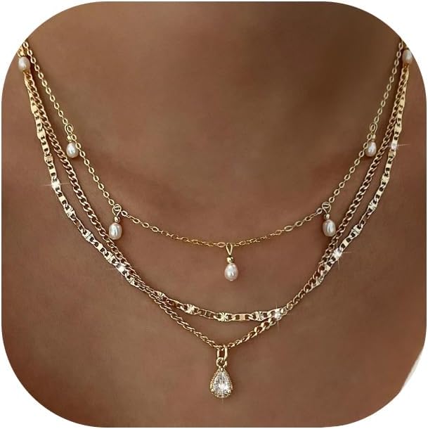 Elegant Gold Layered Necklaces