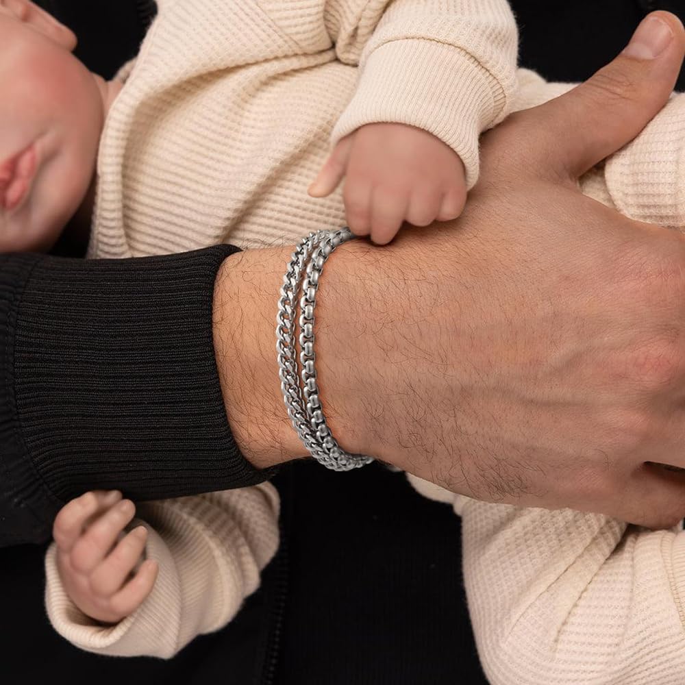 Stylish Silver Chain Bracelets