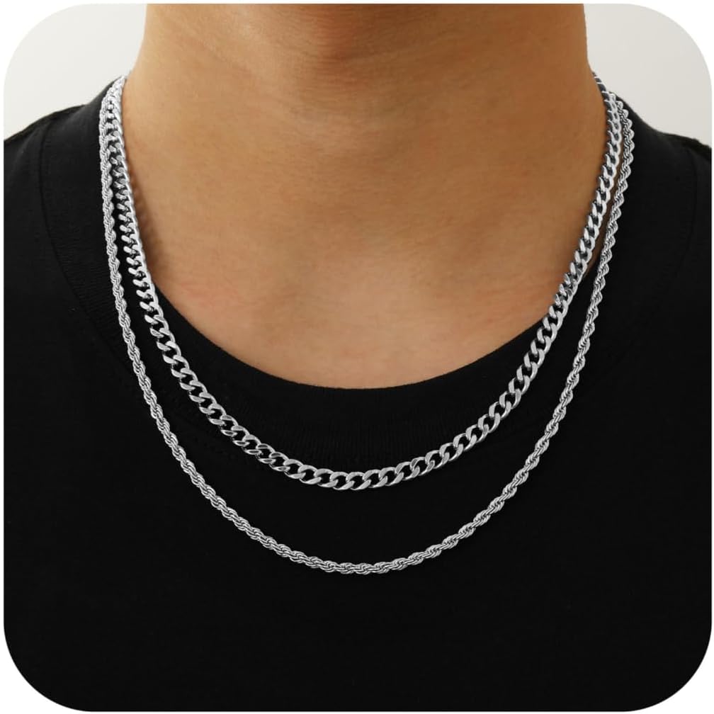 Stylish Layered Chains for Men