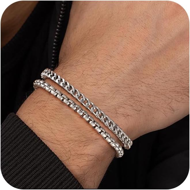 Stylish Silver Chain Bracelets