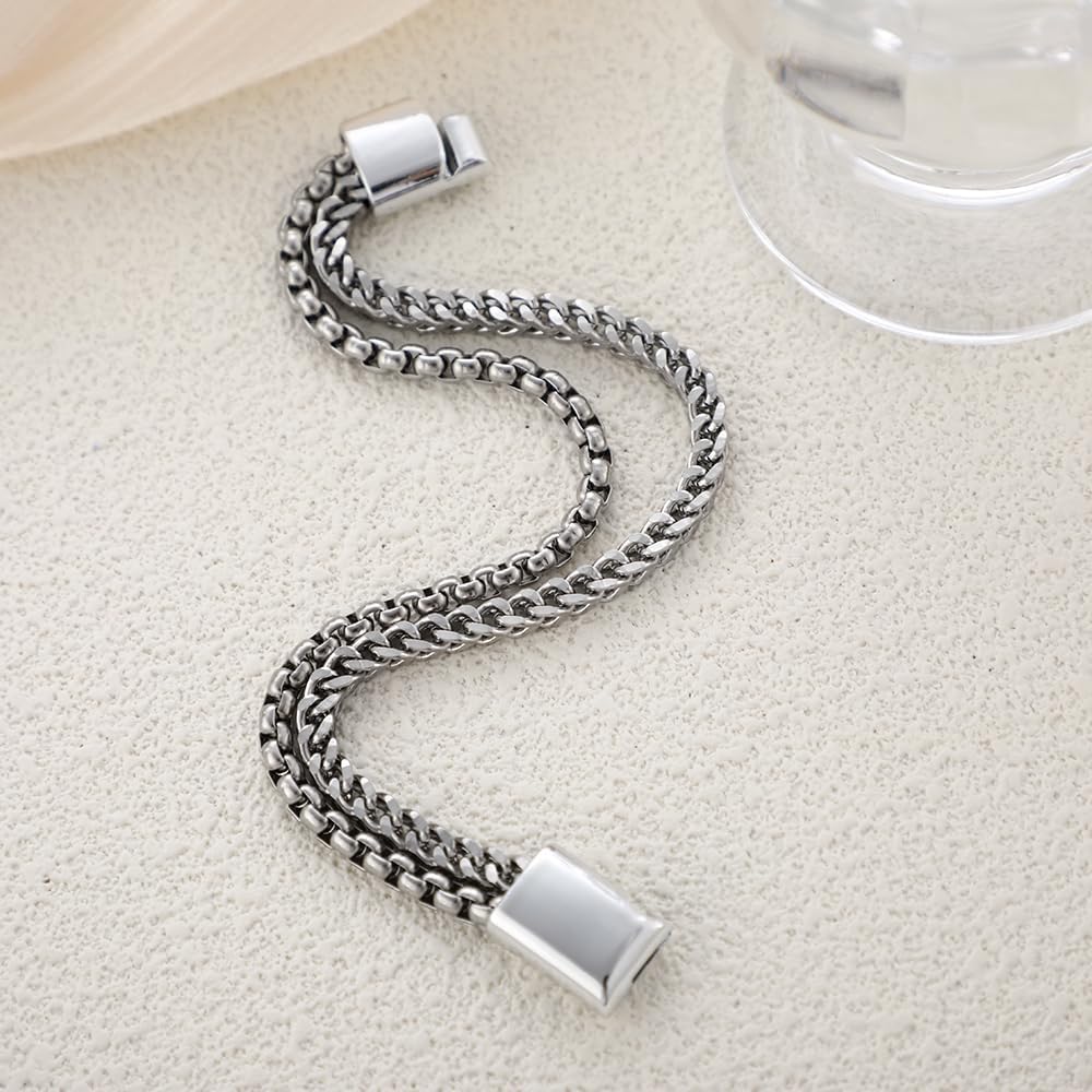 Stylish Silver Chain Bracelets