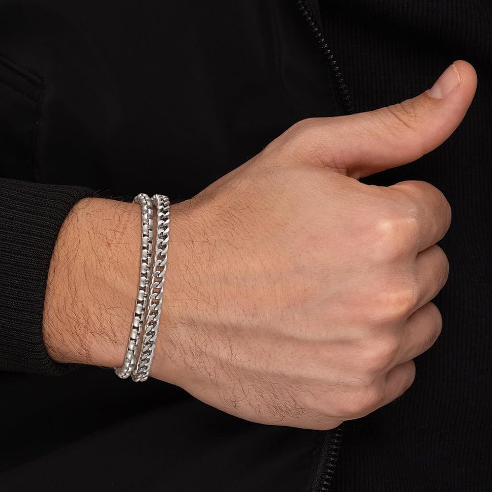 Stylish Silver Chain Bracelets