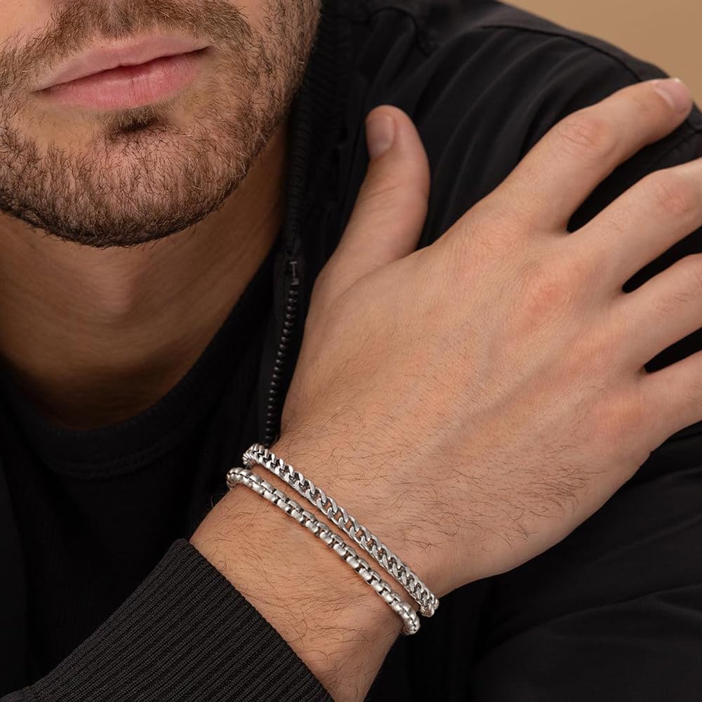 Stylish Silver Chain Bracelets