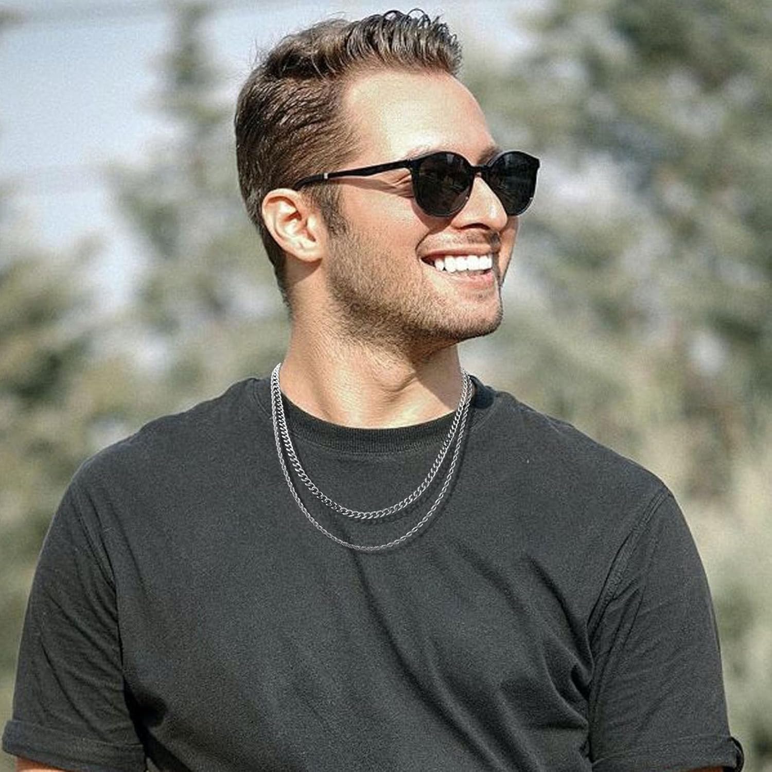 Stylish Layered Chains for Men