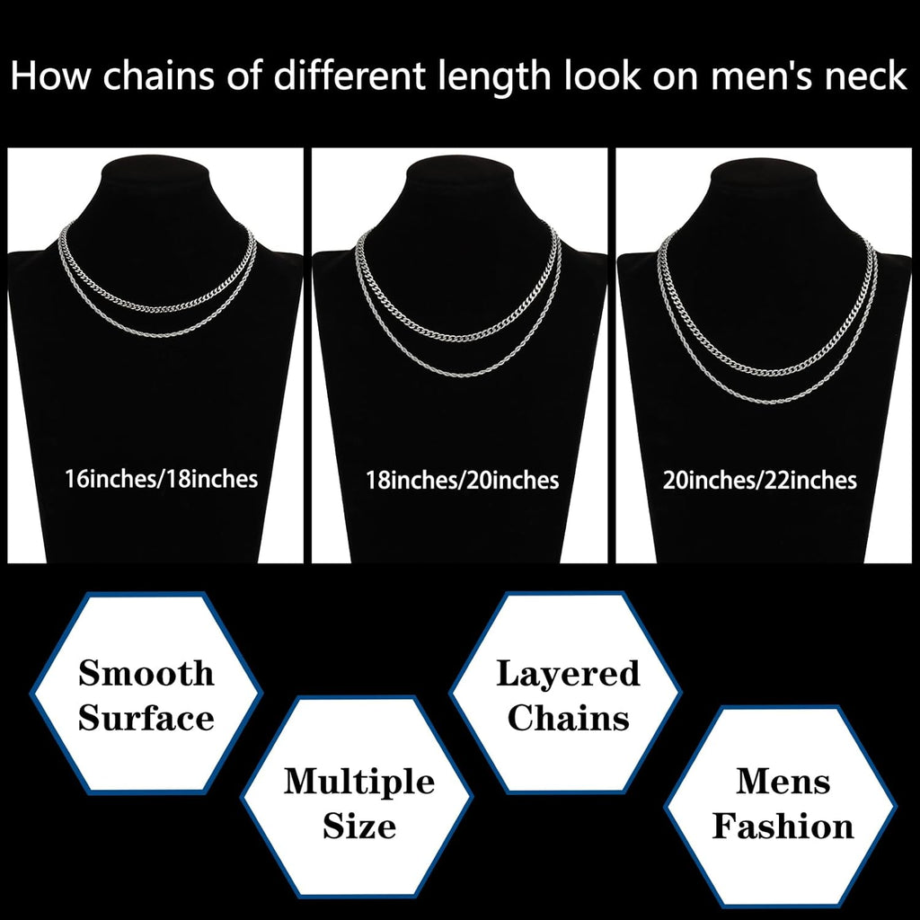 Stylish Layered Chains for Men