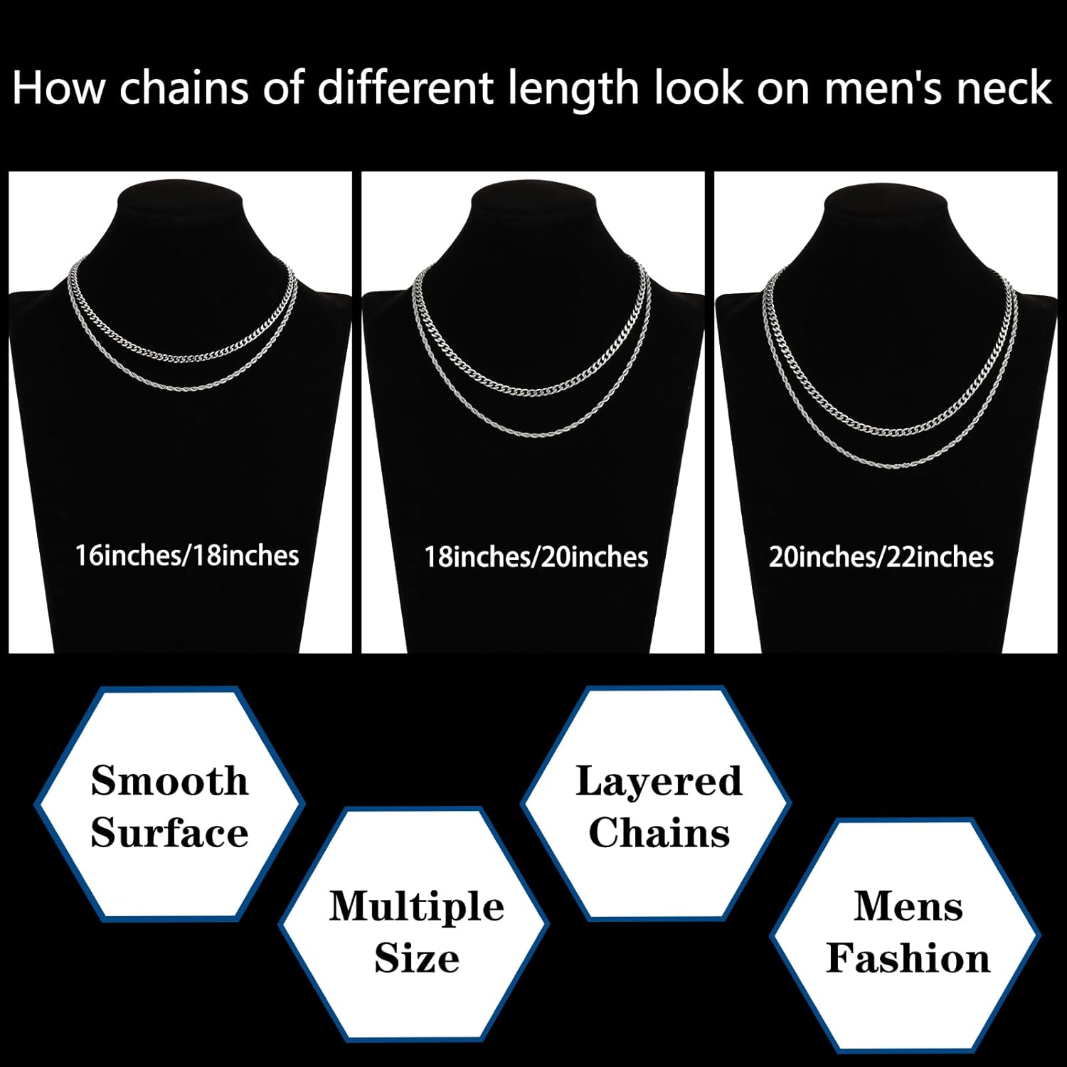 Stylish Layered Chains for Men