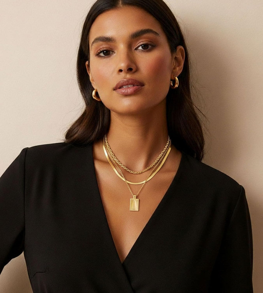 Elegant Layered Gold Necklaces