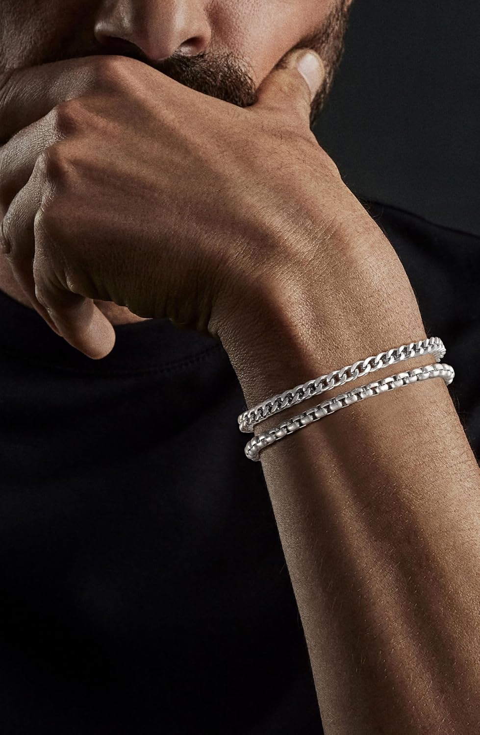 Stylish Silver Chain Bracelets