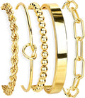 Trendy Gold Bracelet Set