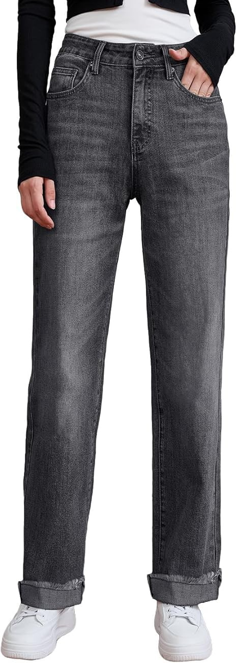 Trendy High-Waist Jeans