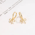 Elegant Silver Bow Hoop Earrings