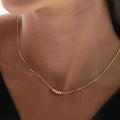 Elegant Gold Circle Necklace