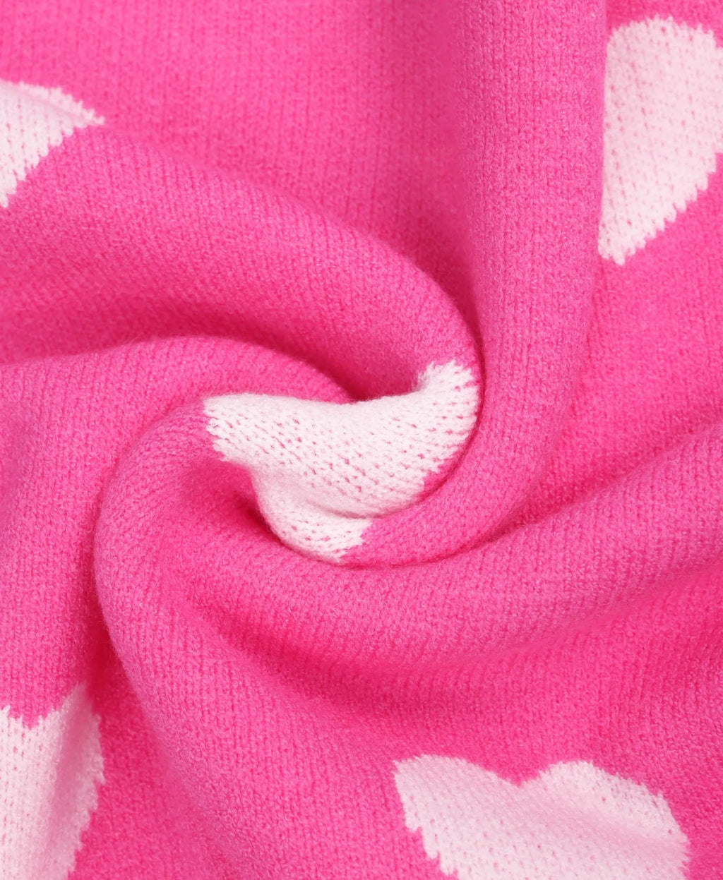 Cozy Pink Heart Sweater