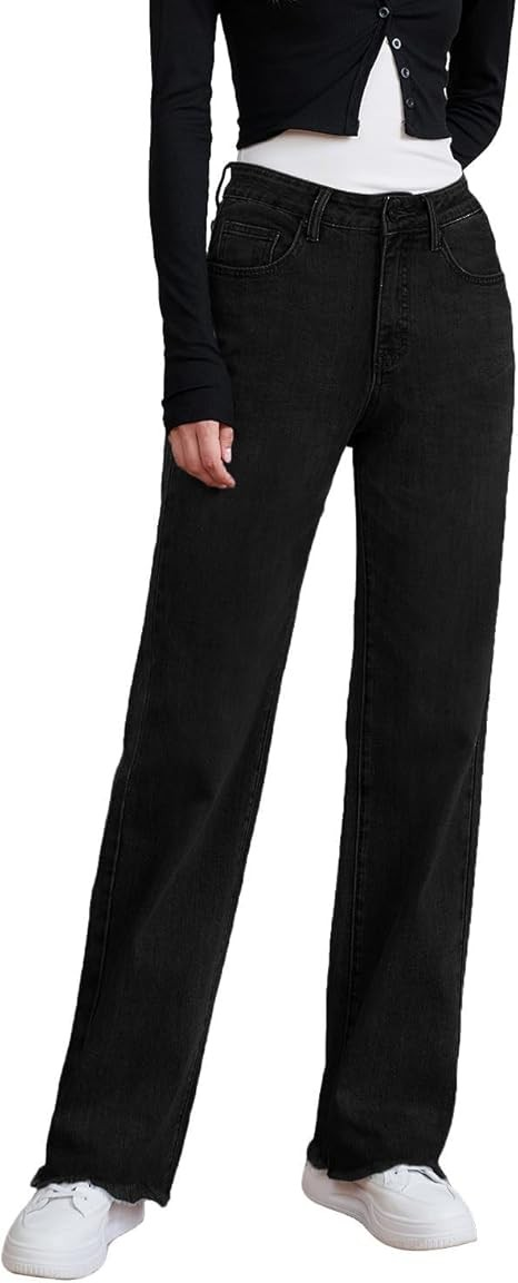 Trendy High-Waist Jeans